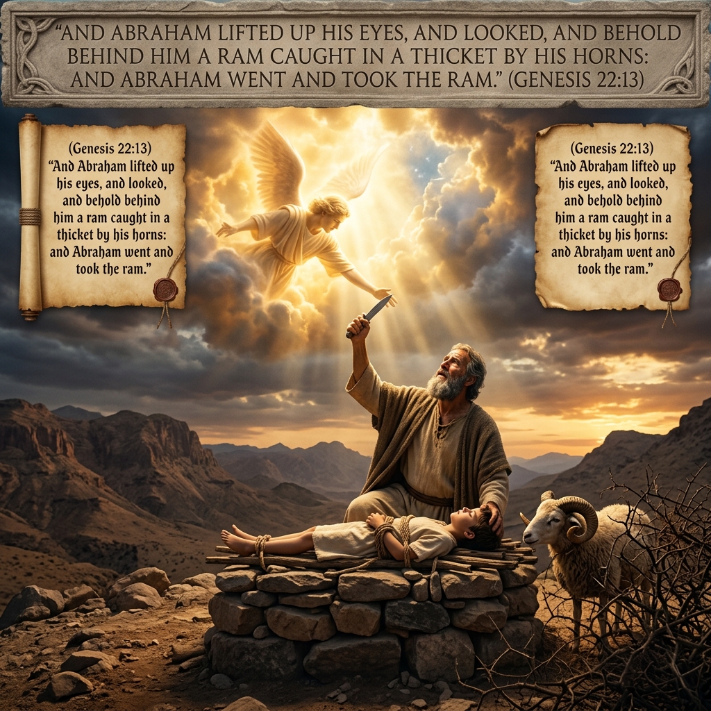 Abraham Isaac and the ram in the thicket — Genesis 22