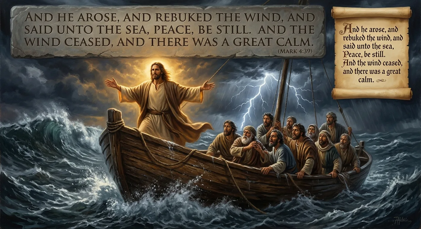 Biblical illustration — The Hidden Harvest of Unanswered Prayer — Peace, be still. And the wind ceased — Mark 4:39 KJV