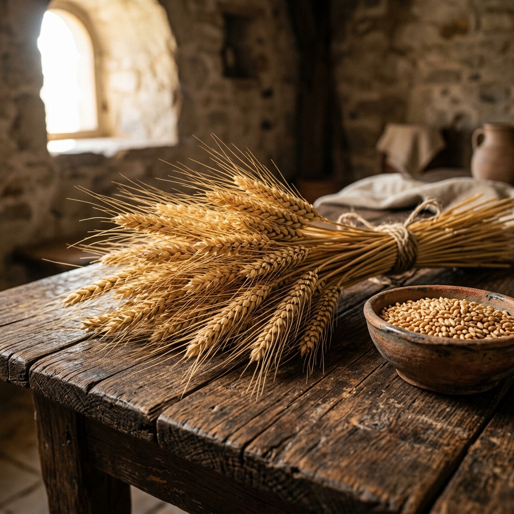 Barley & Wheat Sprouted Grains Illustration