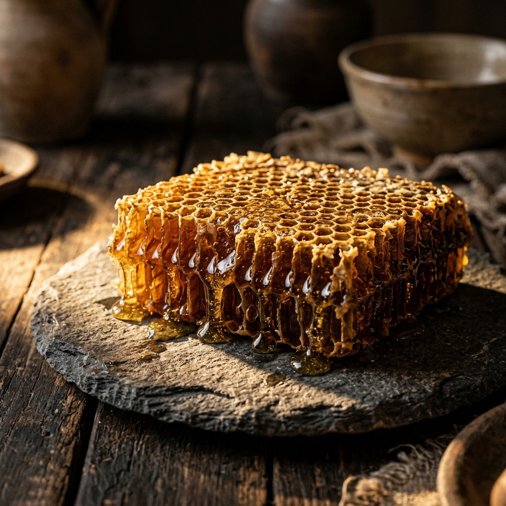 Raw Honeycomb Illustration