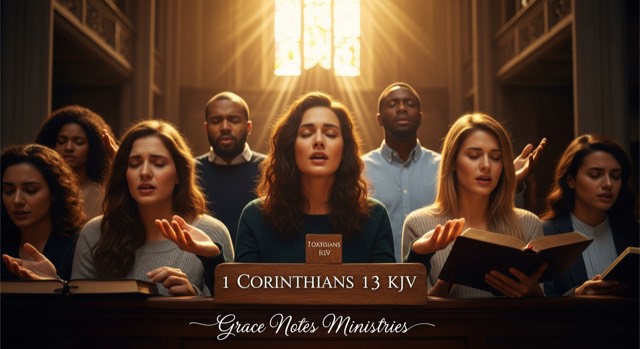 1 Corinthians 13 KJV Meaning — Divine Charity Scroll Illuminated in Gold Light