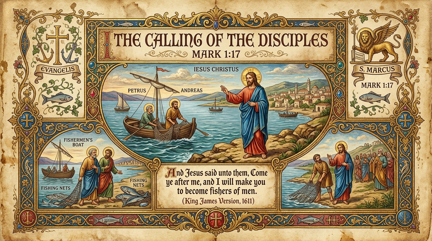 Fishers of Men — Mark 1:14-18 Visual Verse Infographic