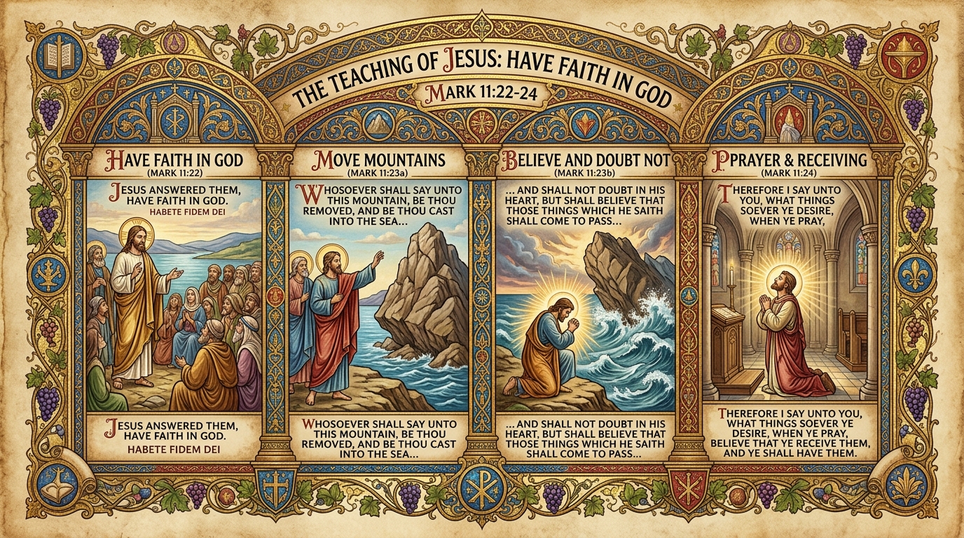 Have Faith in God — Mark 11:22-24 Visual Verse Infographic