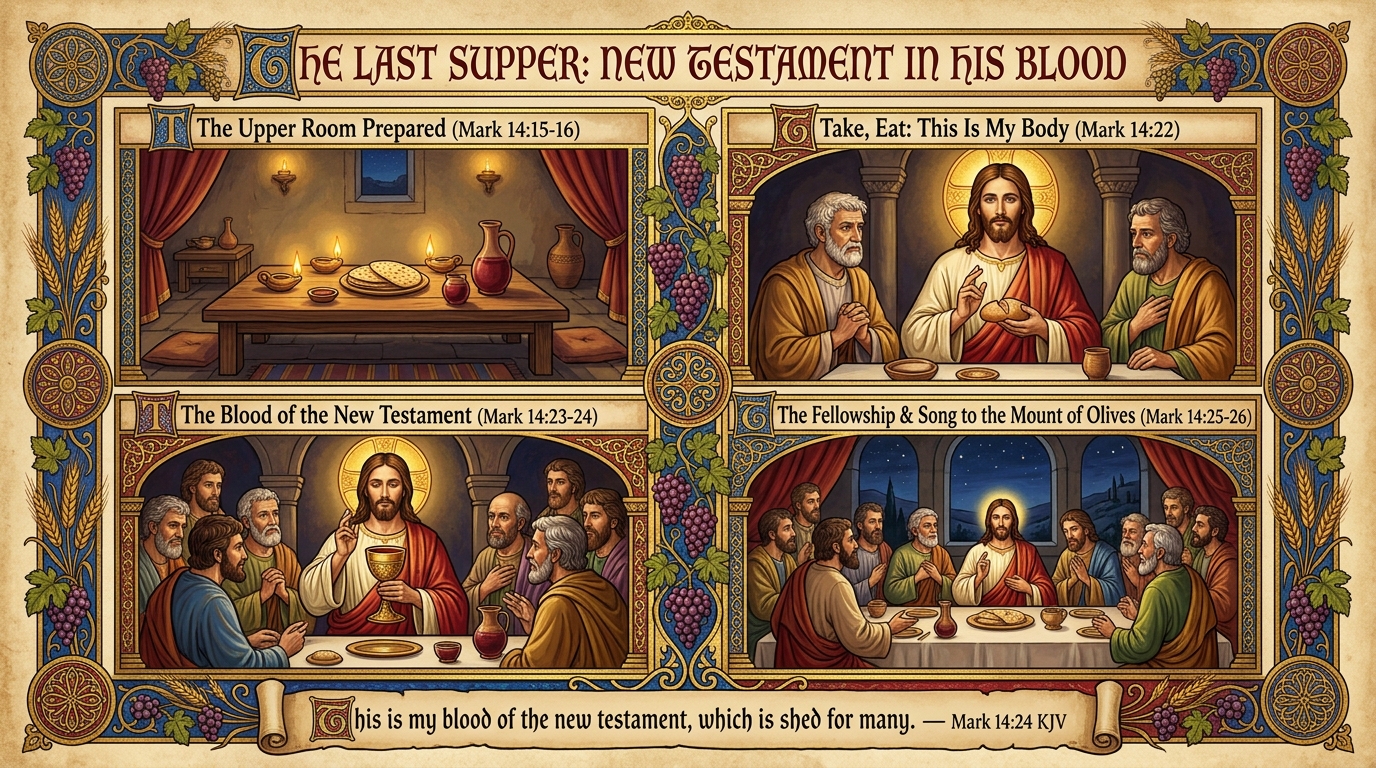 The Last Supper — Mark 14:22-25 Visual Verse Infographic