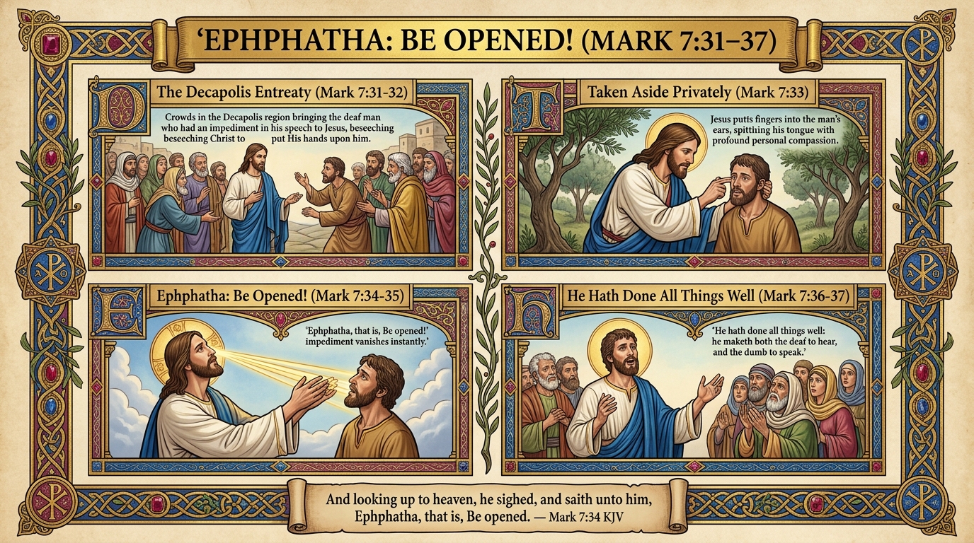 Ephphatha Be Opened — Mark 7:31-37 Visual Verse Infographic