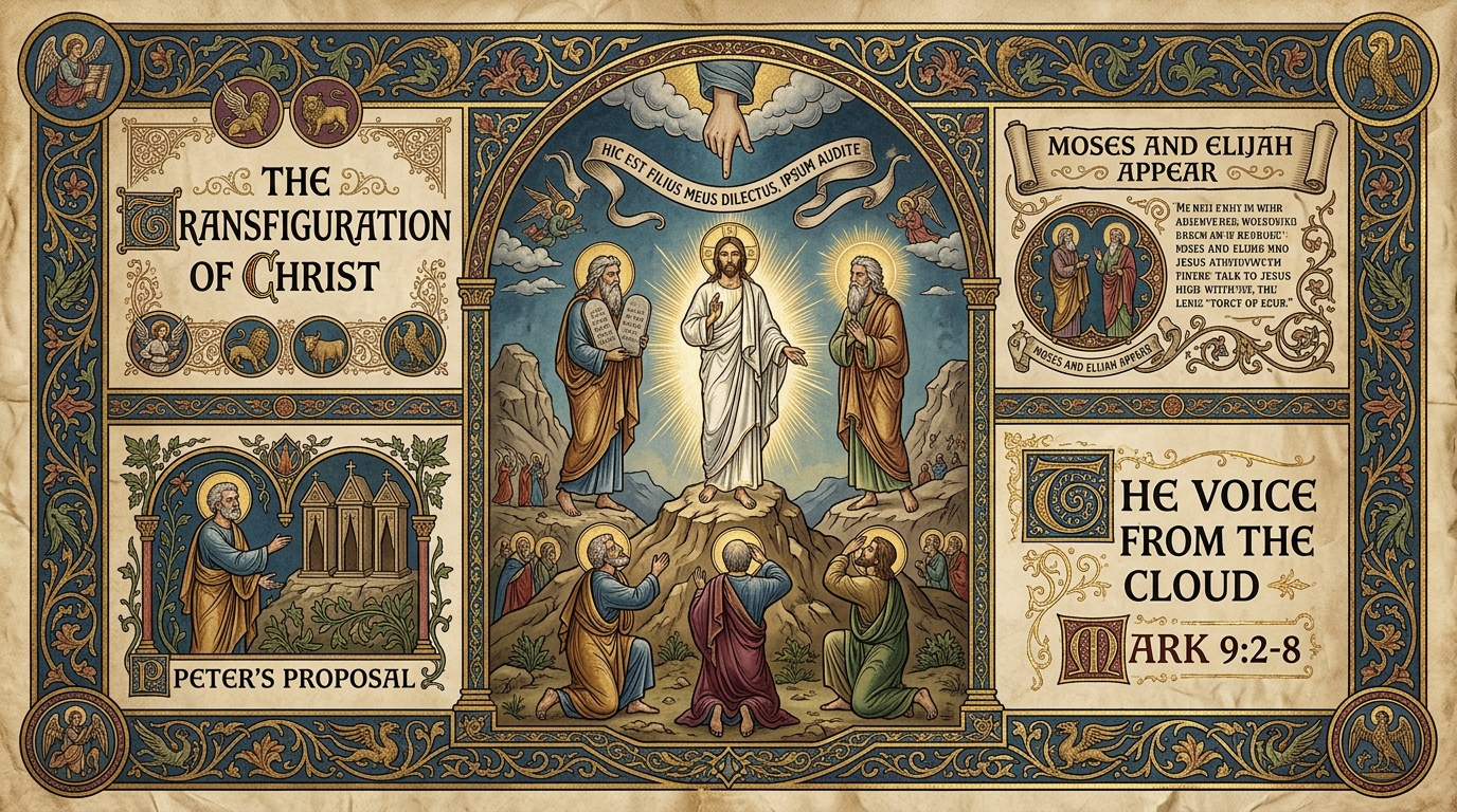The Transfiguration — Mark 9:2-8 Visual Verse Infographic