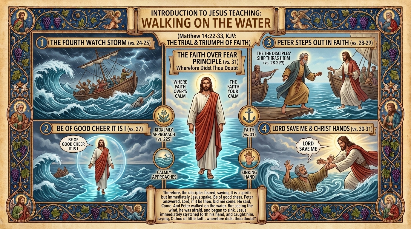 Walking on the Water — Matthew 14:22-33 Visual Verse Infographic