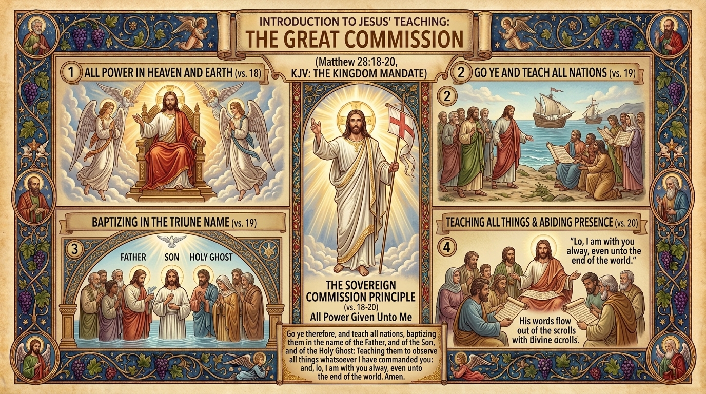 The Great Commission — Matthew 28:18-20 Visual Verse Infographic
