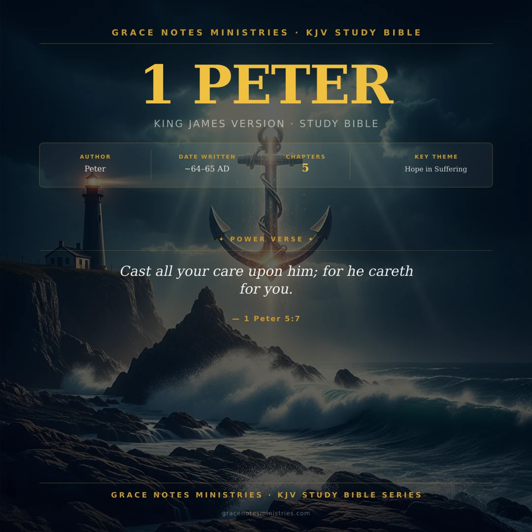 Book of 1 Peter KJV Study Bible Infographic — Grace Notes Ministries