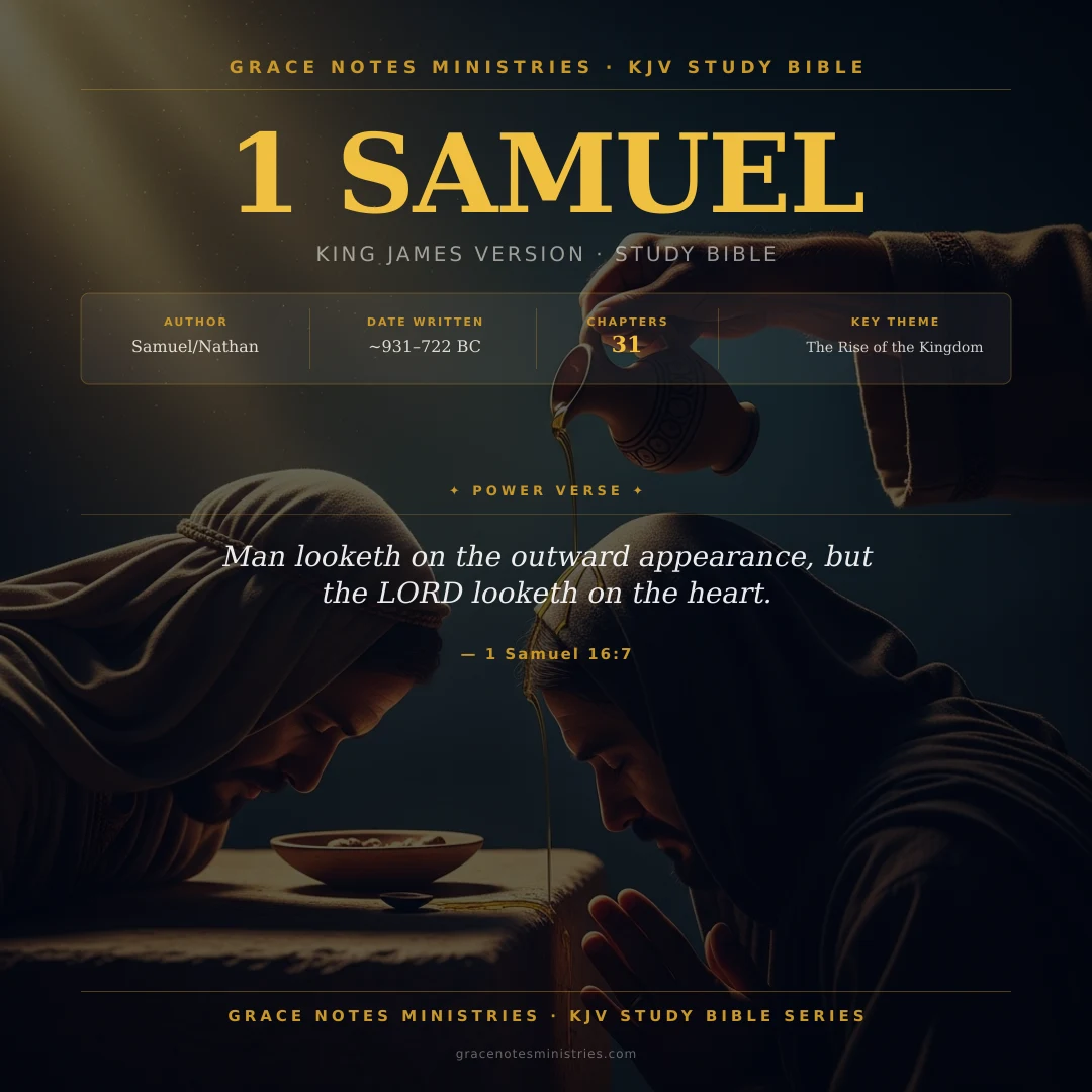 Book of 1 Samuel KJV Study Bible Infographic — Grace Notes Ministries