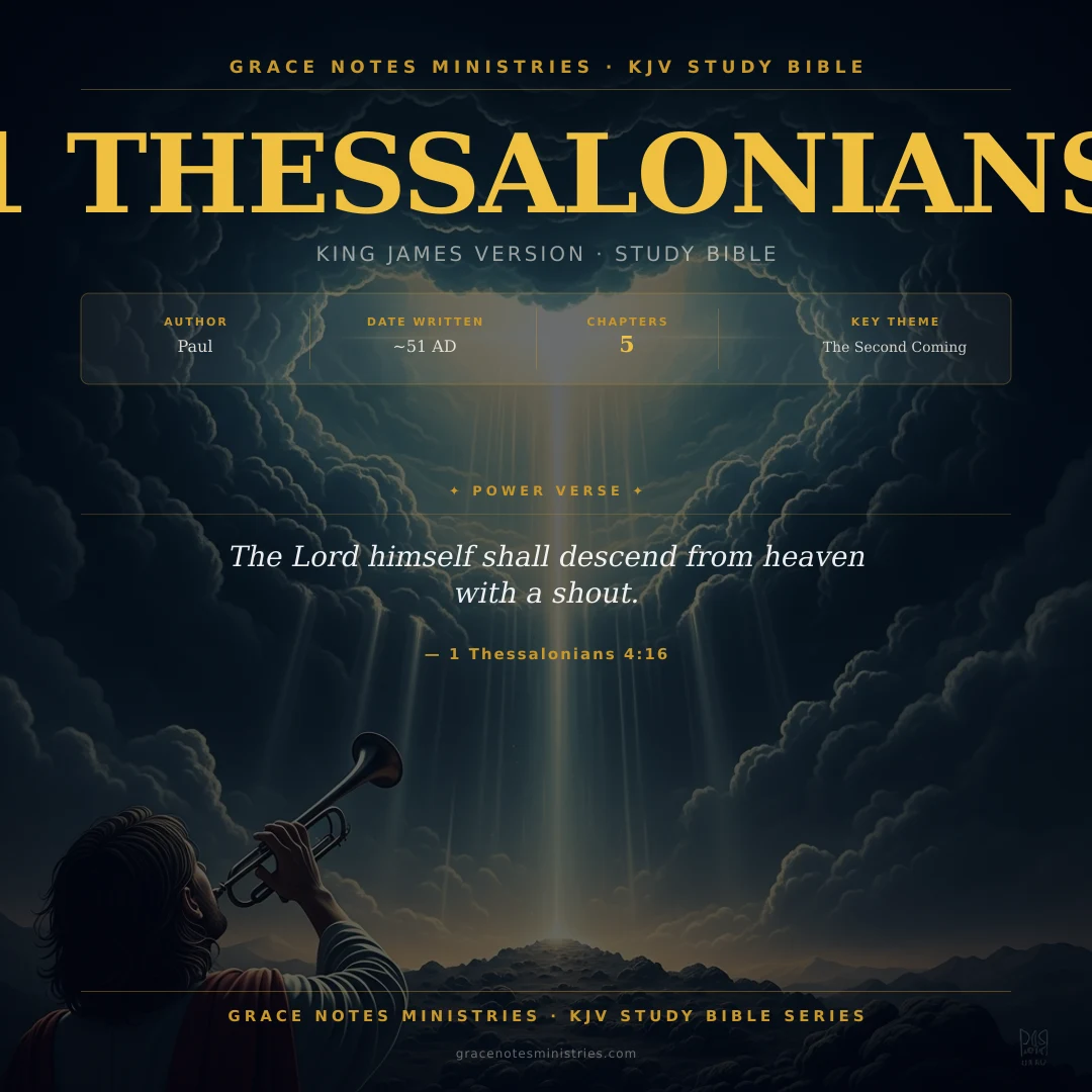 Book of 1 Thessalonians KJV Study Bible Infographic — Grace Notes Ministries