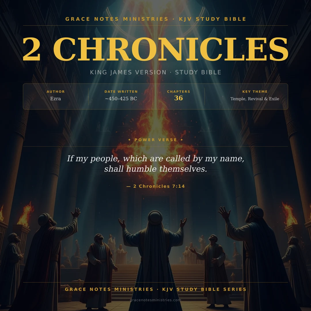 Book of 2 Chronicles KJV Study Bible Infographic — Grace Notes Ministries