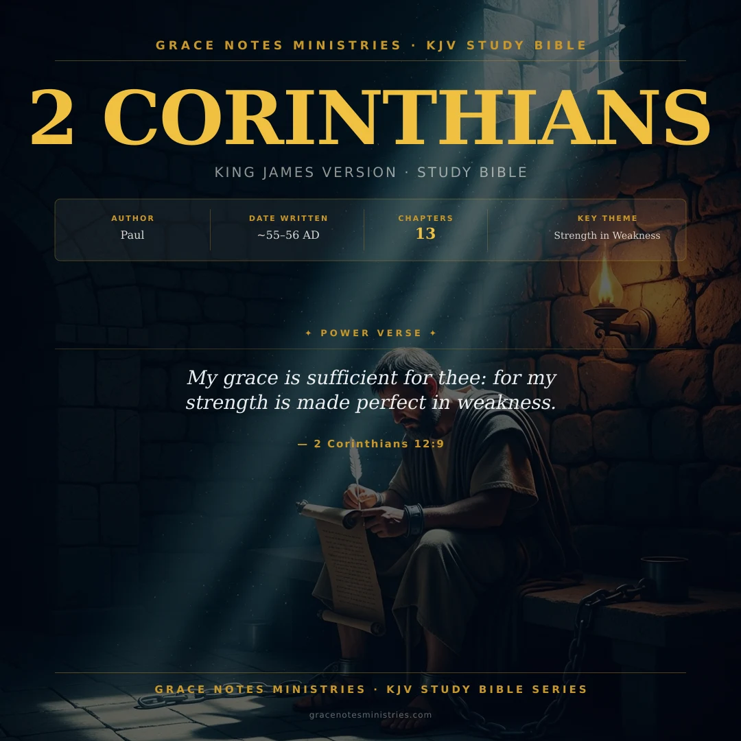 Book of 2 Corinthians KJV Study Bible Infographic — Grace Notes Ministries
