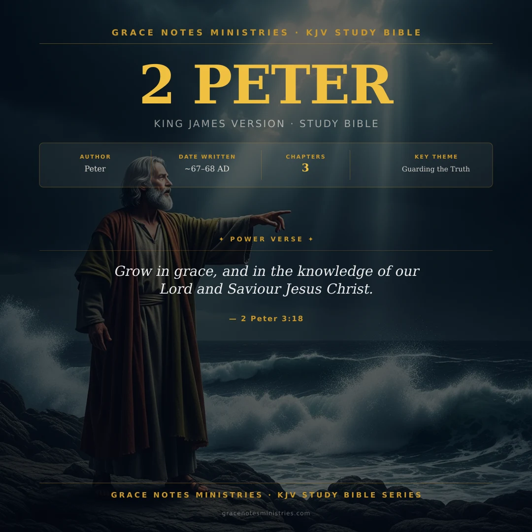 Book of 2 Peter KJV Study Bible Infographic — Grace Notes Ministries
