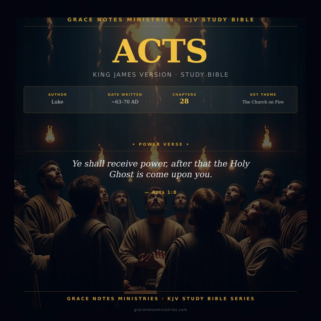 Book of Acts KJV Study Bible Infographic — Grace Notes Ministries