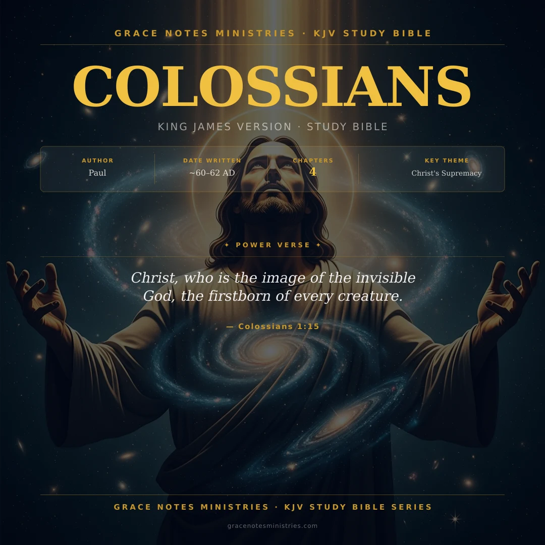 Book of Colossians KJV Study Bible Infographic — Grace Notes Ministries
