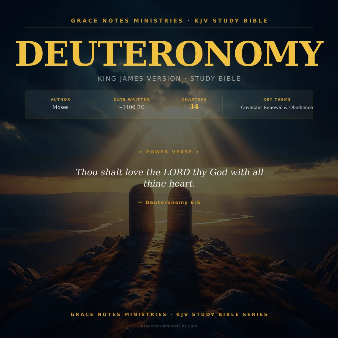Book of Deuteronomy KJV Study Bible Infographic — Grace Notes Ministries