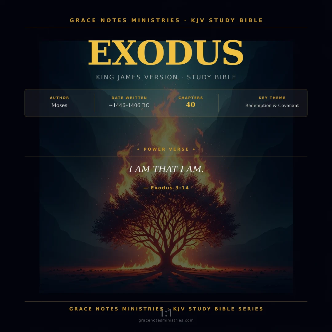 Book of Exodus KJV Study Bible Infographic — Grace Notes Ministries