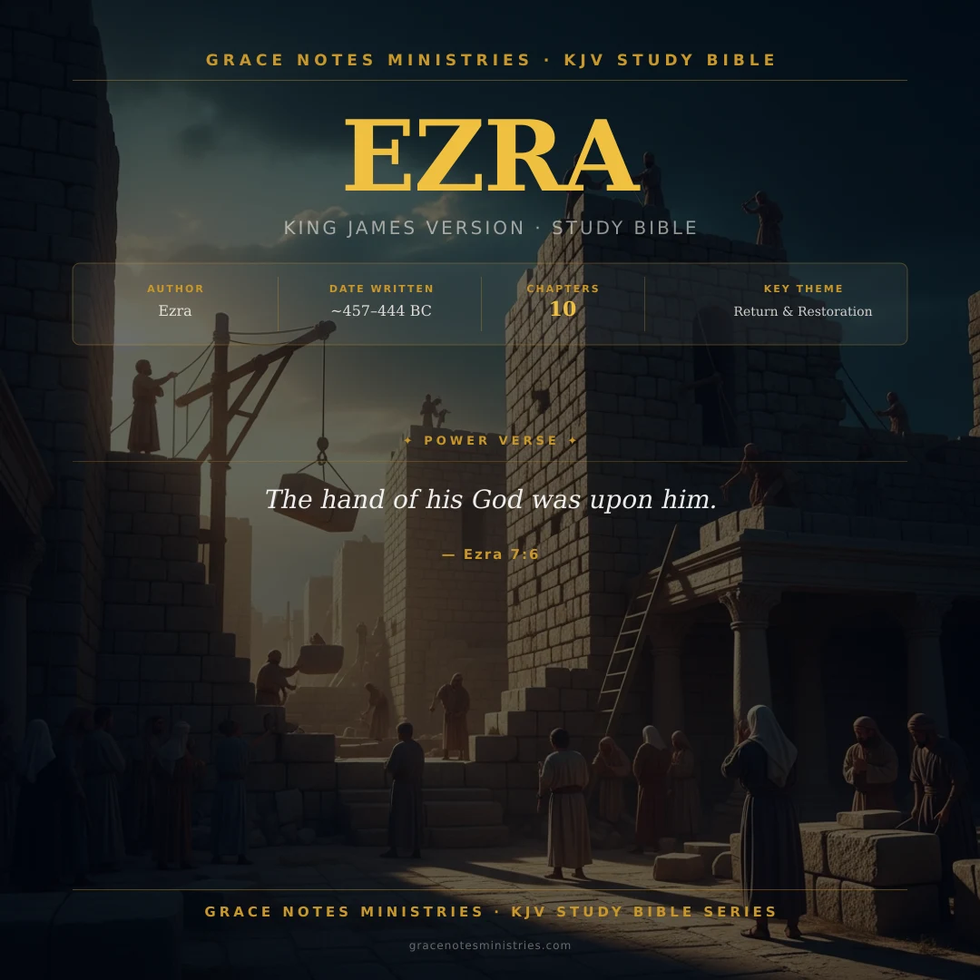 Book of Ezra KJV Study Bible Infographic — Grace Notes Ministries
