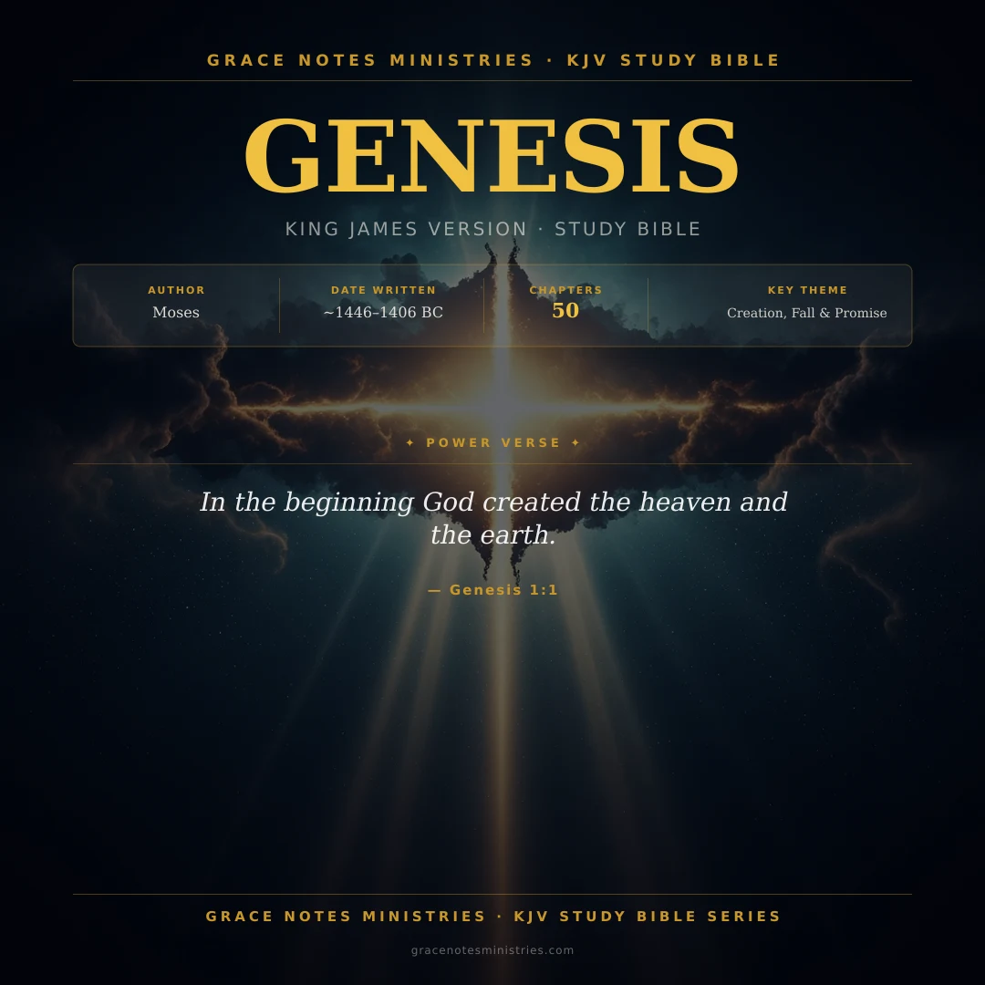 Book of Genesis KJV Study Bible Infographic — Grace Notes Ministries