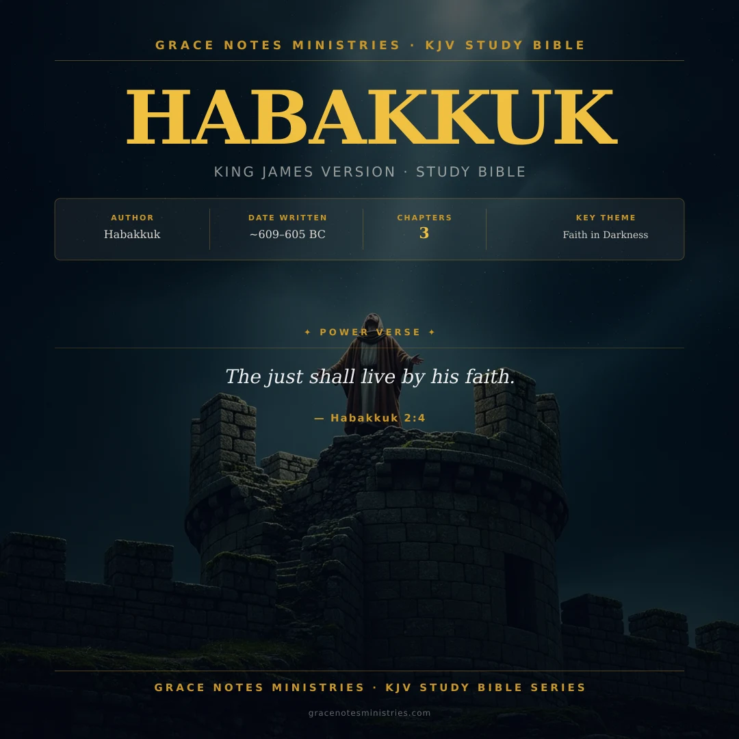 Book of Habakkuk KJV Study Bible Infographic — Grace Notes Ministries