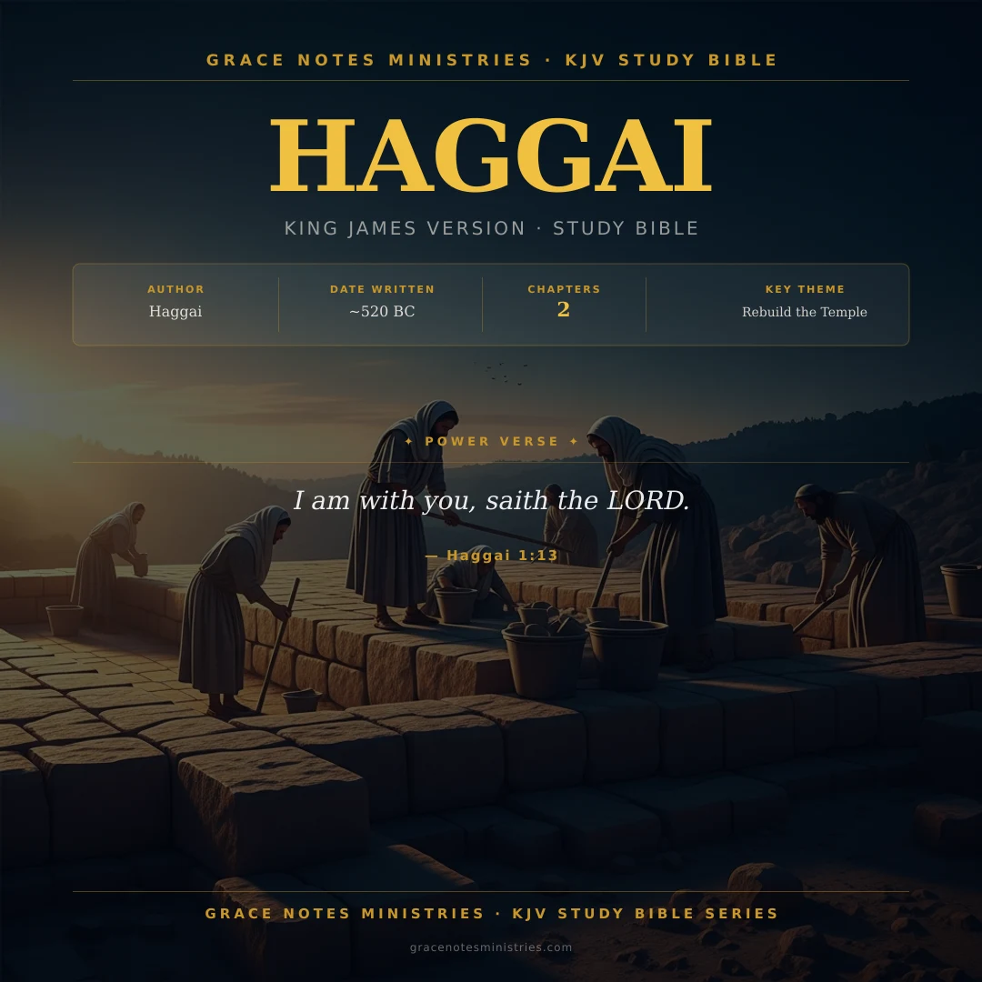 Book of Haggai KJV Study Bible Infographic — Grace Notes Ministries