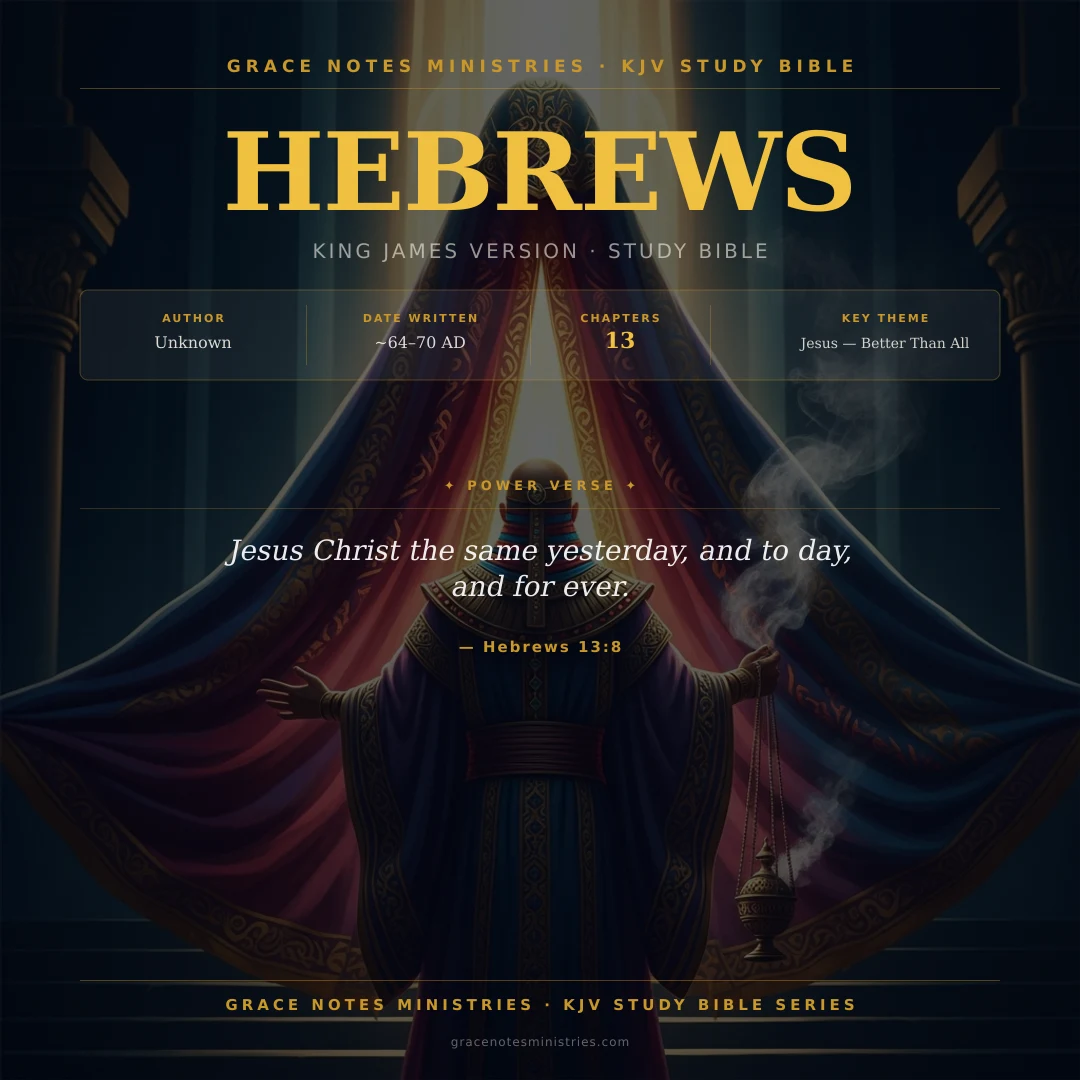 Book of Hebrews KJV Study Bible Infographic — Grace Notes Ministries