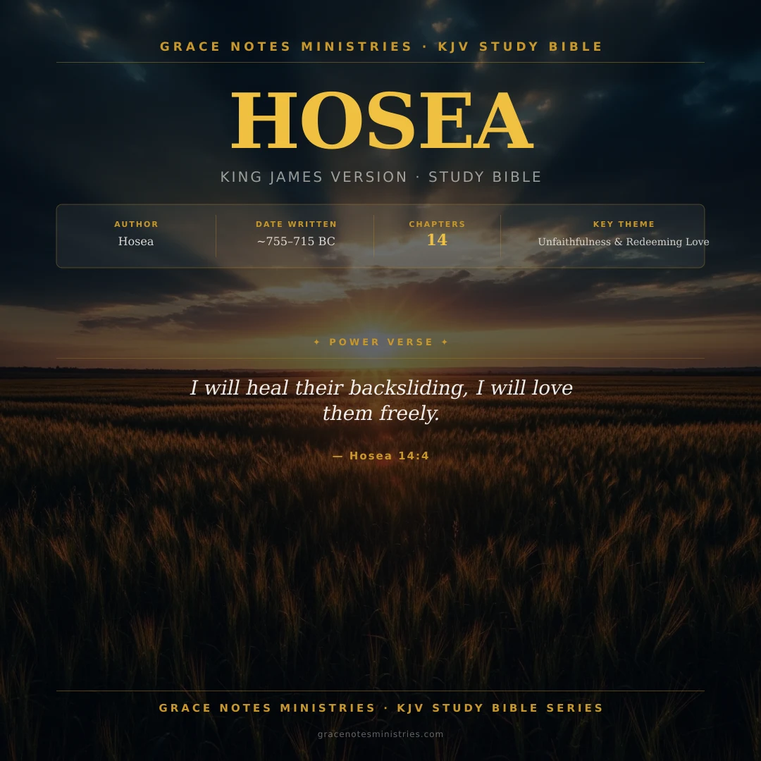 Book of Hosea KJV Study Bible Infographic — Grace Notes Ministries