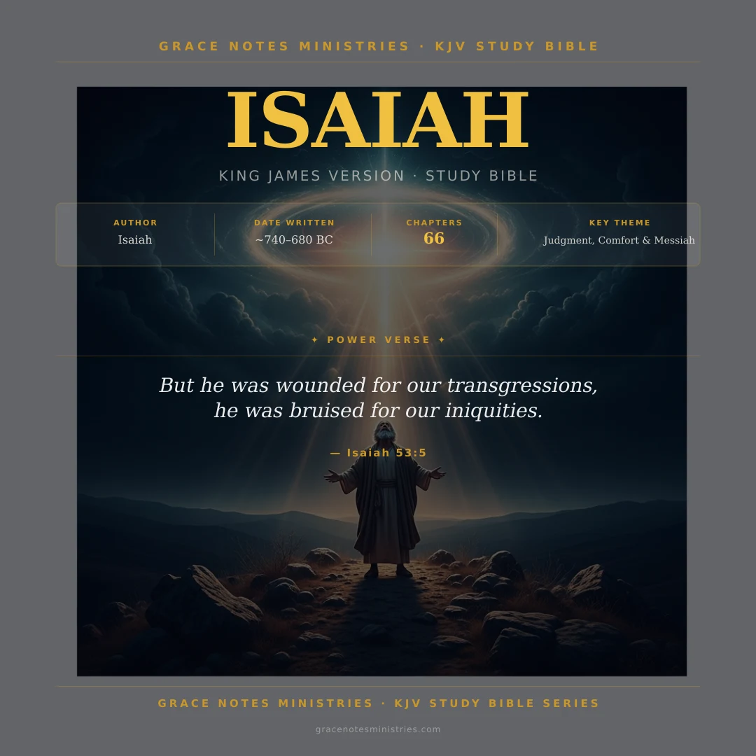 Book of Isaiah KJV Study Bible Infographic — Grace Notes Ministries
