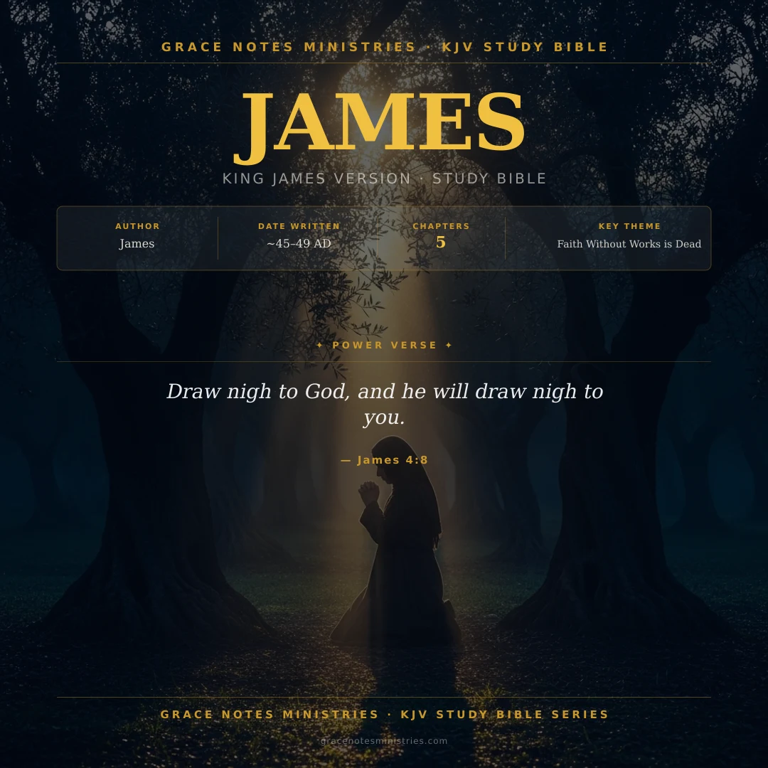 Book of James KJV Study Bible Infographic — Grace Notes Ministries