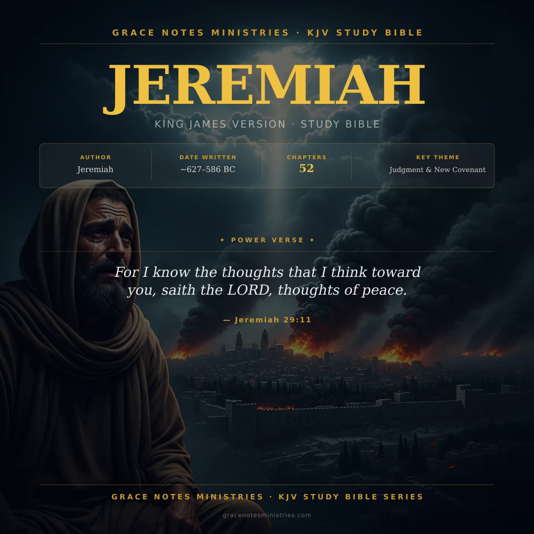 Book of Jeremiah KJV Study Bible Infographic — Grace Notes Ministries