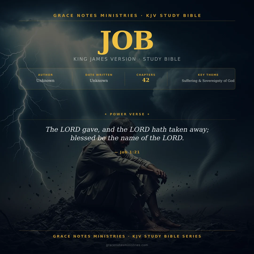 Book of Job KJV Study Bible Infographic — Grace Notes Ministries
