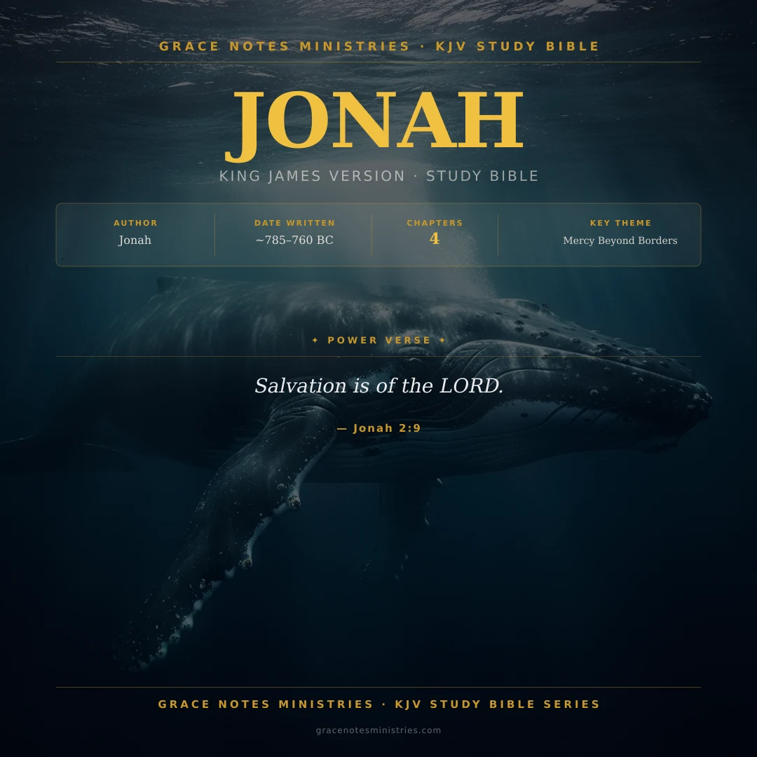 Book of Jonah KJV Study Bible Infographic — Grace Notes Ministries