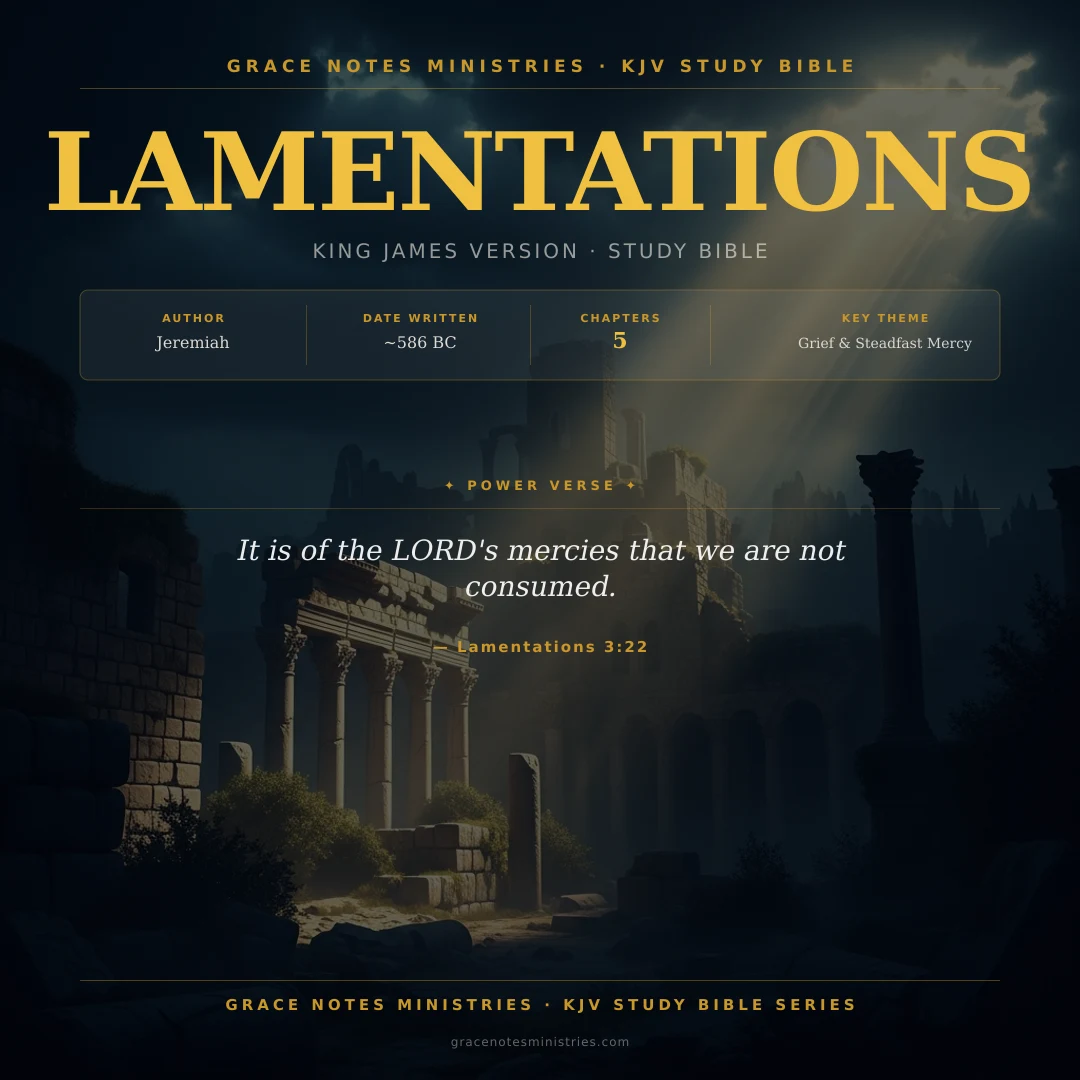 Book of Lamentations KJV Study Bible Infographic — Grace Notes Ministries