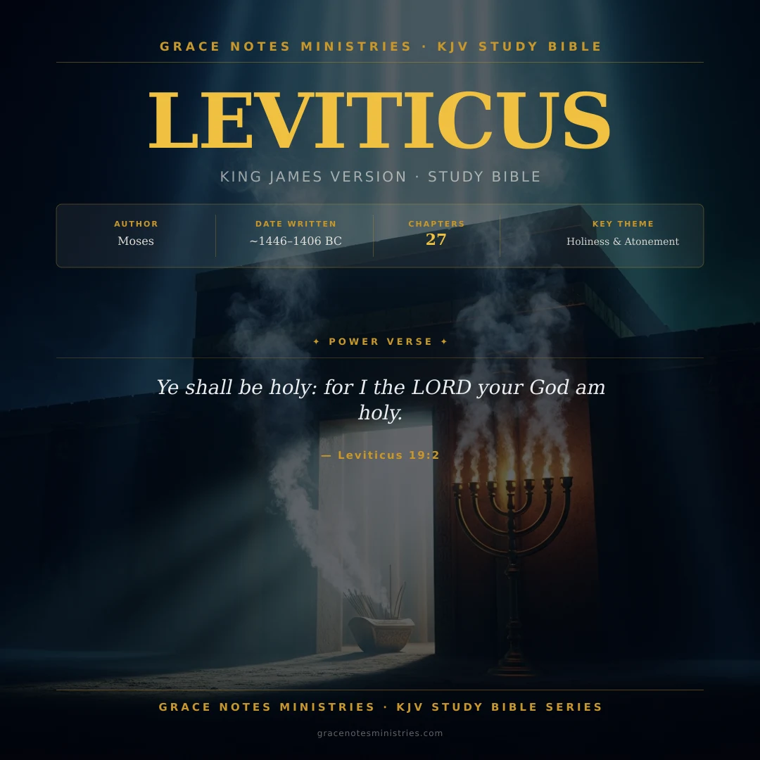 Book of Leviticus KJV Study Bible Infographic — Grace Notes Ministries