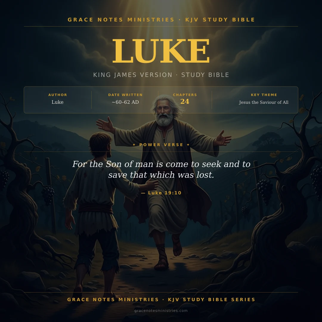 Book of Luke KJV Study Bible Infographic — Grace Notes Ministries