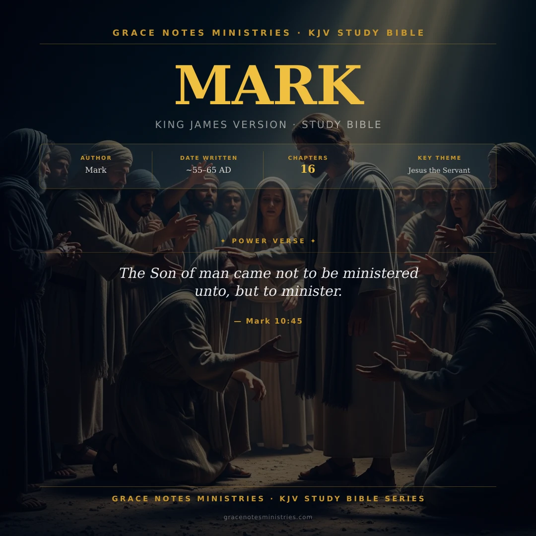 Book of Mark KJV Study Bible Infographic — Grace Notes Ministries