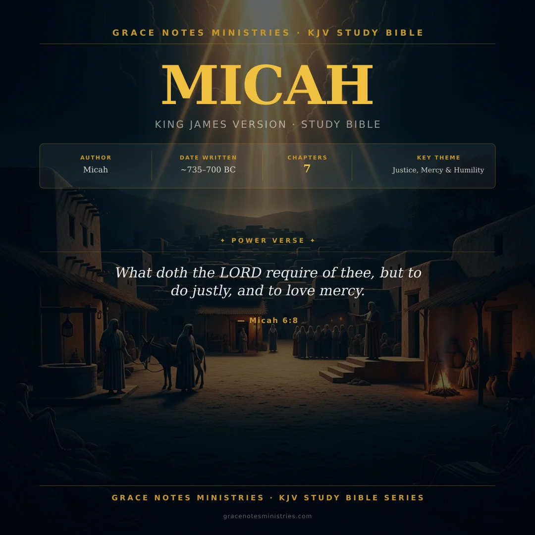 Book of Micah KJV Study Bible Infographic — Grace Notes Ministries
