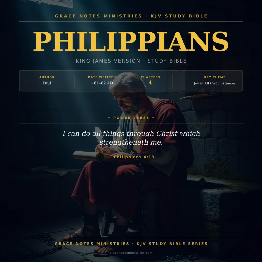 Book of Philippians KJV Study Bible Infographic — Grace Notes Ministries