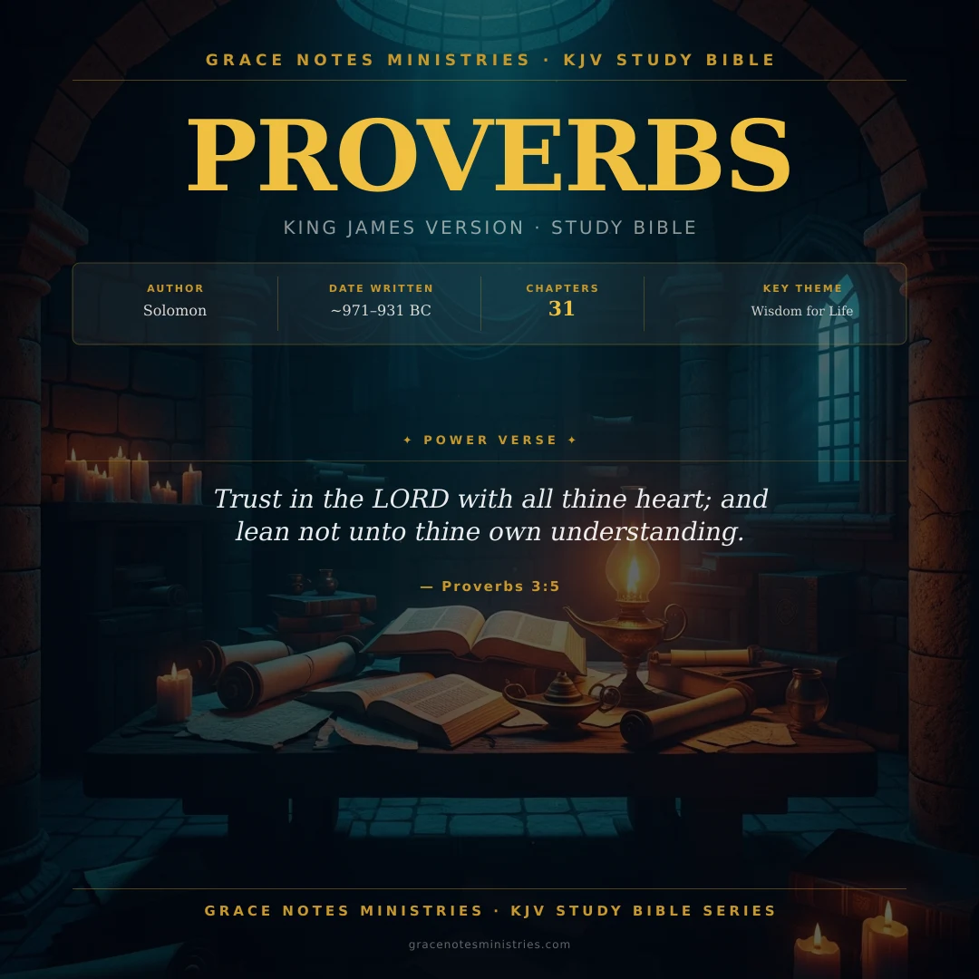 Book of Proverbs KJV Study Bible Infographic — Grace Notes Ministries