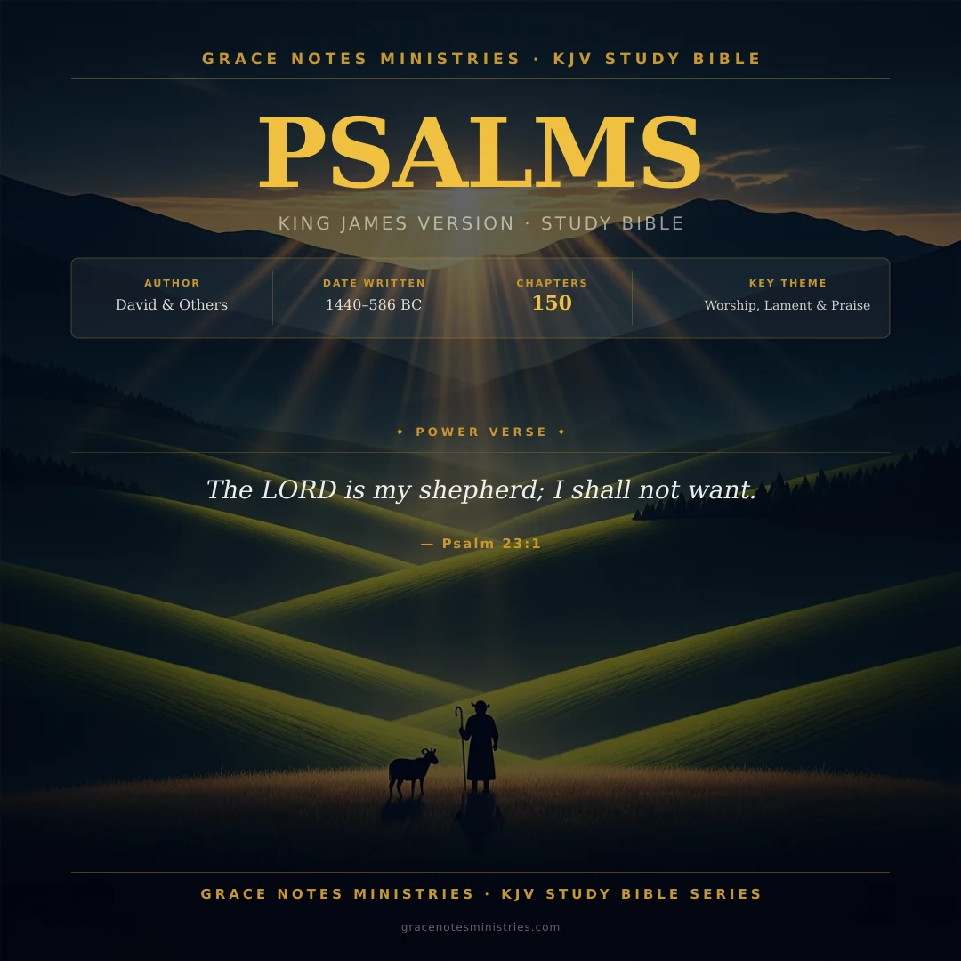 Book of Psalms KJV Study Bible Infographic — Grace Notes Ministries