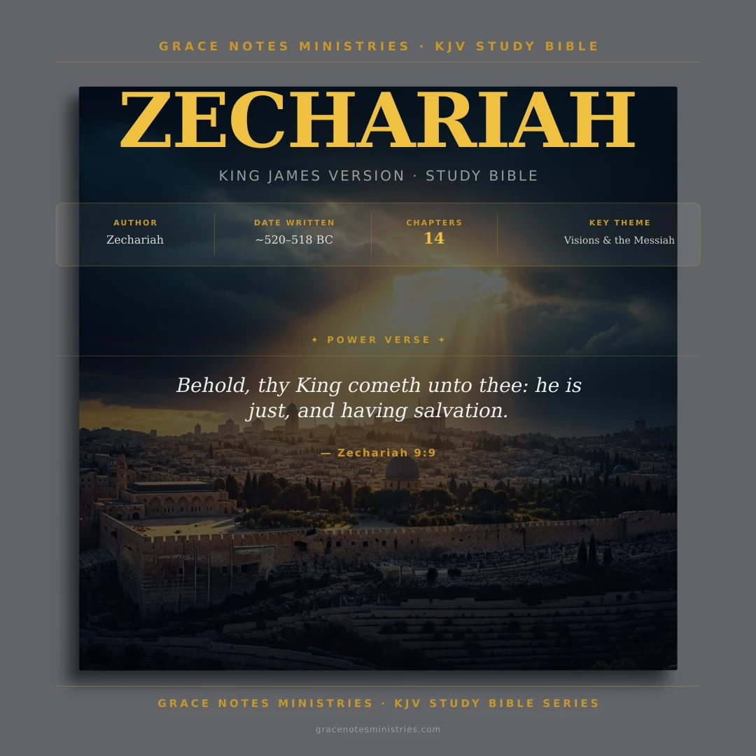 Book of Zechariah KJV Study Bible Infographic — Grace Notes Ministries