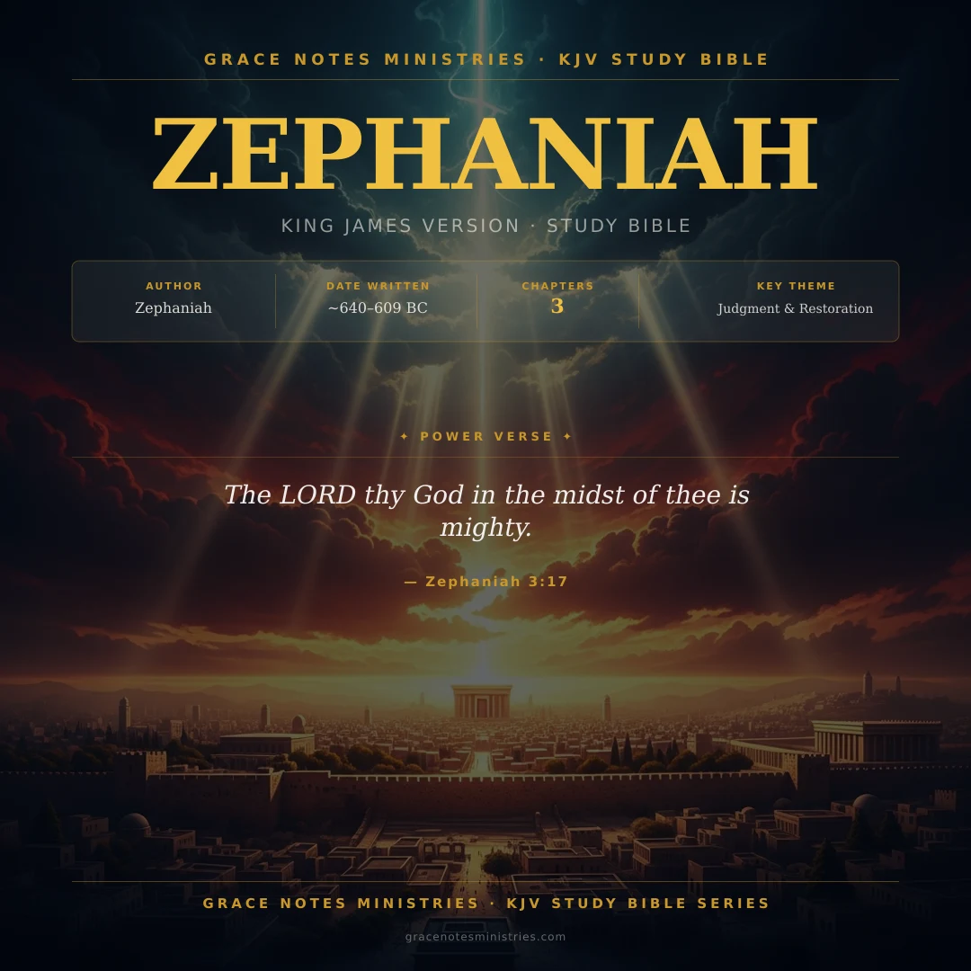 Book of Zephaniah KJV Study Bible Infographic — Grace Notes Ministries